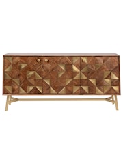 Gallery Home Brown Buffalo 3 Door Sideboard - Image 3 of 3