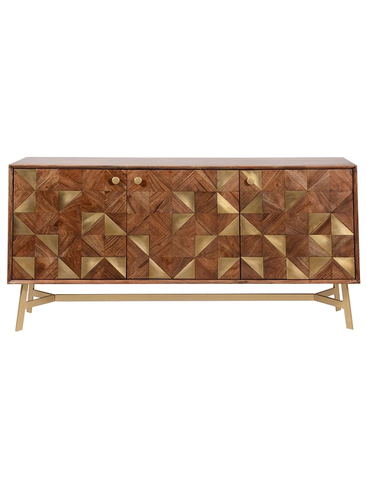 Gallery Home Brown Buffalo 3 Door Sideboard - Image 3 of 3
