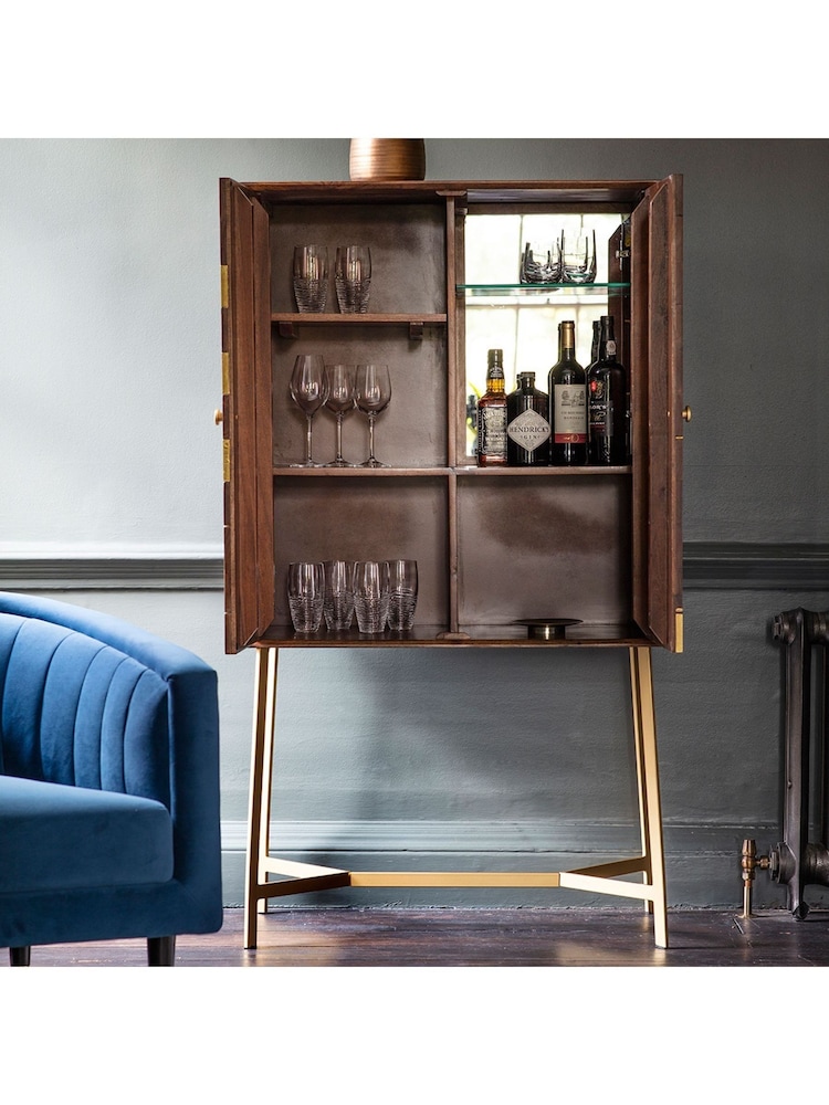 Gallery Home Brown Buffalo Drinks Cabinet - Image 2 of 3