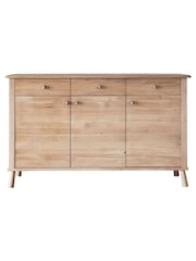 Gallery Home Natural Virginia 3 Door 3 Drawer Sideboard - Image 3 of 3