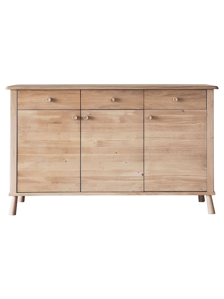 Gallery Home Natural Virginia 3 Door 3 Drawer Sideboard - Image 3 of 3