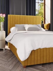 Laurence Llewelyn-Bowen Ochre Yellow Estella End Lift Ottoman Storage Bed - Image 3 of 5