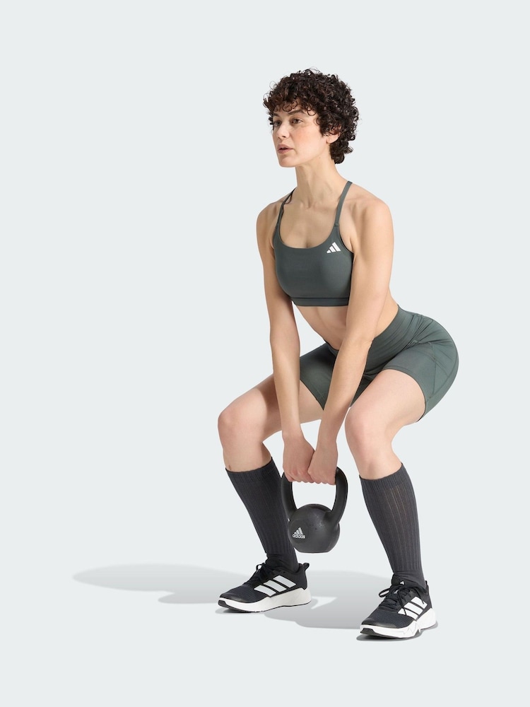 adidas Optimé Essentials Stash Pocket 7-Inch Short Leggings - תמונה 1 מתוך 5 adidas Optimé Essentials Stash Pocket 7-Inch Short Leggings - תמונה 1 מתוך 5