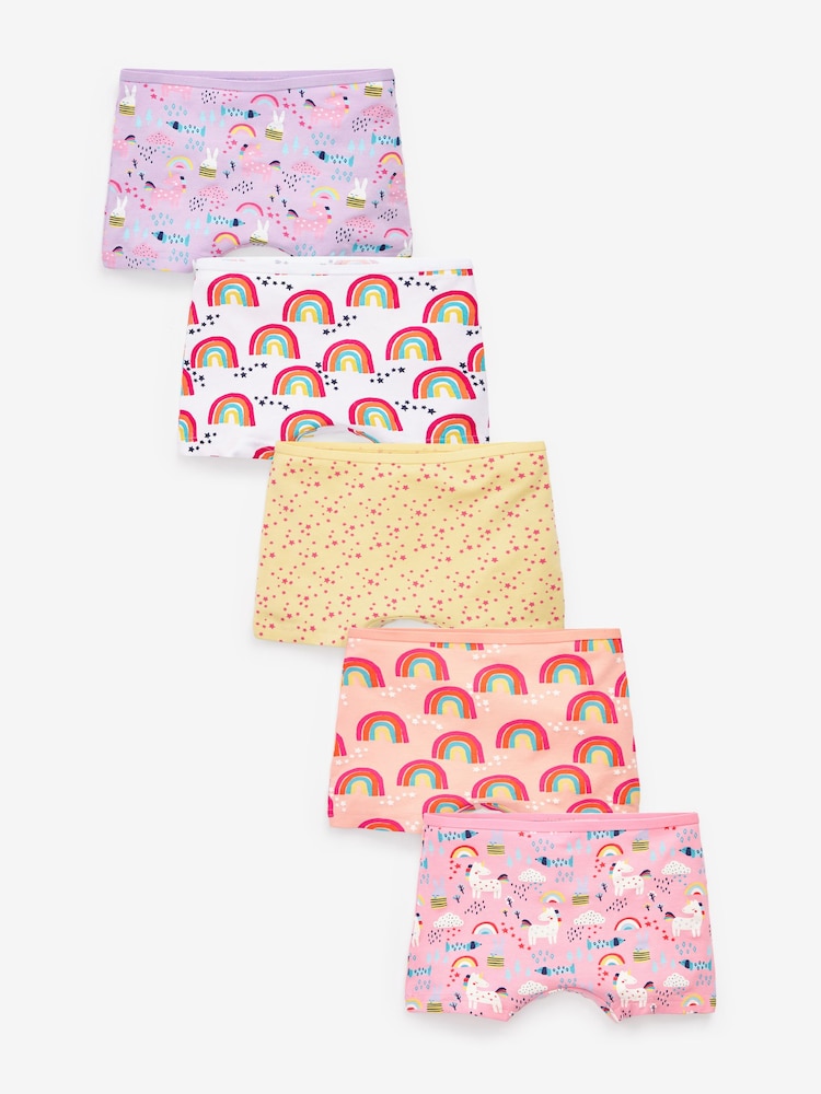 Pink/Orange/Lilac Character Shorts 5 Pack (2-16yrs) - Image 1 of 8