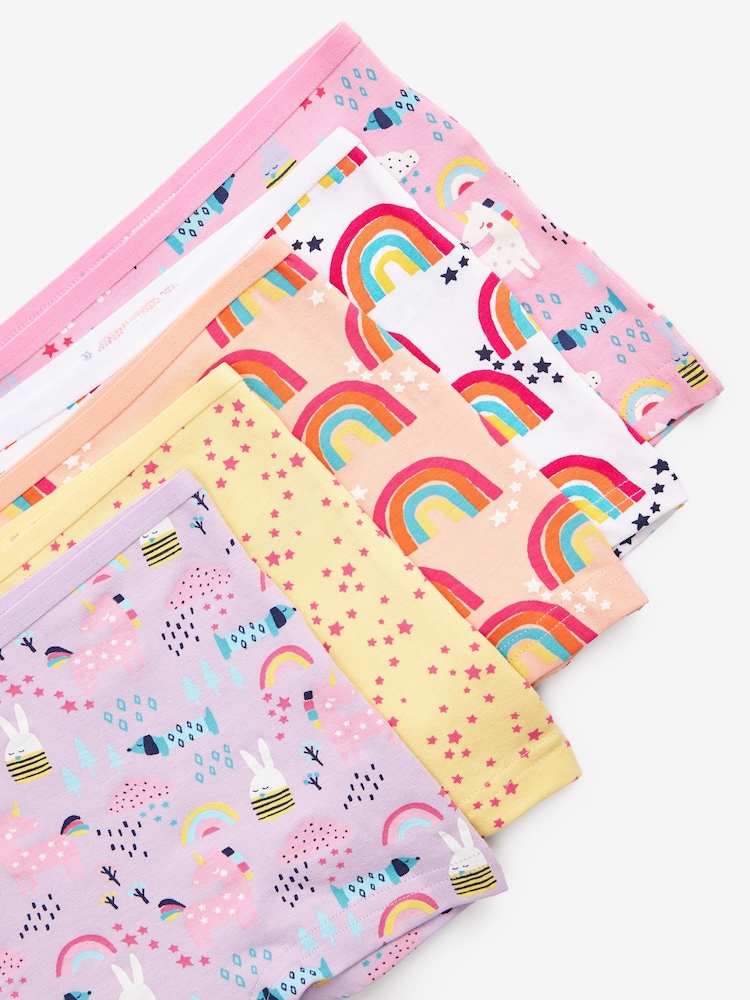 Pink/Orange/Lilac Character Shorts 5 Pack (2-16yrs) - Image 8 of 8