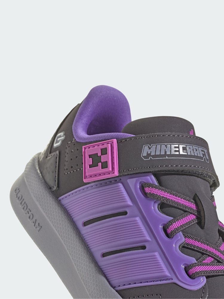 adidas Purple Minecraft Lightorama Court Shoes - Image 4 of 4