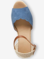 Blue Forever Comfort® Scalloped Peep Toe Wedges - Image 3 of 4