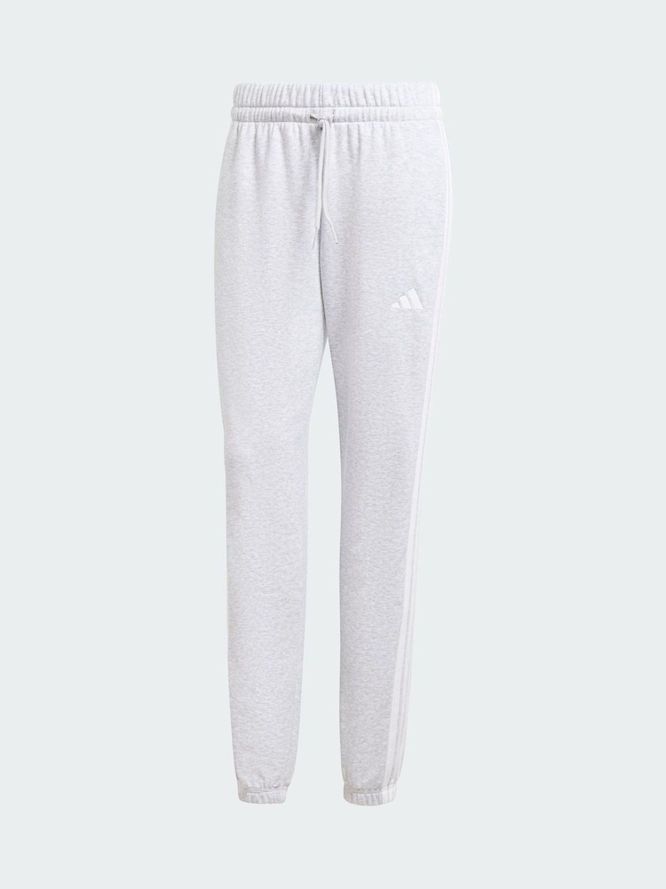 adidas Grey Essentials 3-Stripes French Terry Cuffed Joggers - Image 5 of 5 adidas Grey Essentials 3-Stripes French Terry Cuffed Joggers - Image 5 of 5