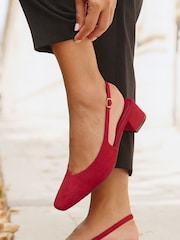 Linzi Red Aire Slingback Court Heels - Image 1 of 5
