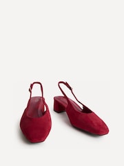 Linzi Red Aire Slingback Court Heels - Image 3 of 5