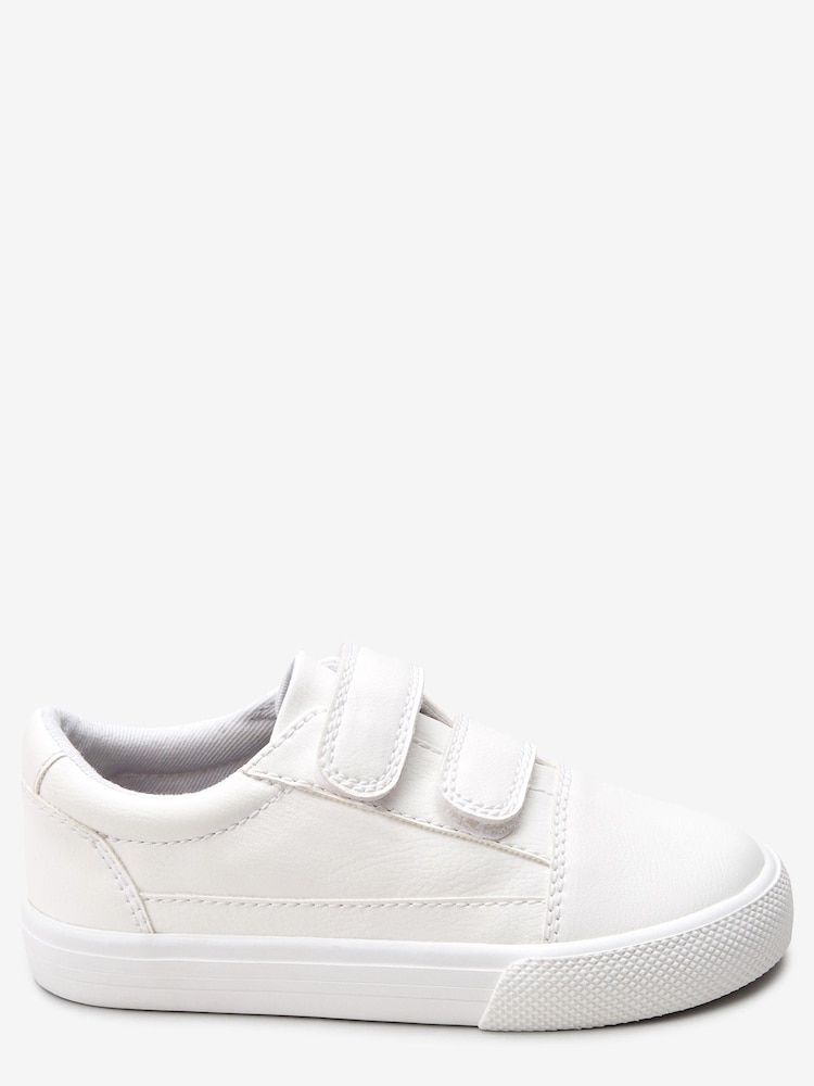 White Extra Wide Fit (H) Strap Touch Fastening Shoes - Image 2 of 8 White Extra Wide Fit (H) Strap Touch Fastening Shoes - Image 2 of 8