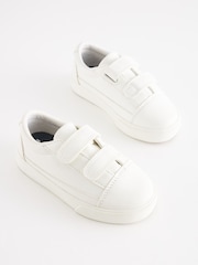 White Narrow Fit (E) Strap Touch Fastening Shoes - Image 1 of 5