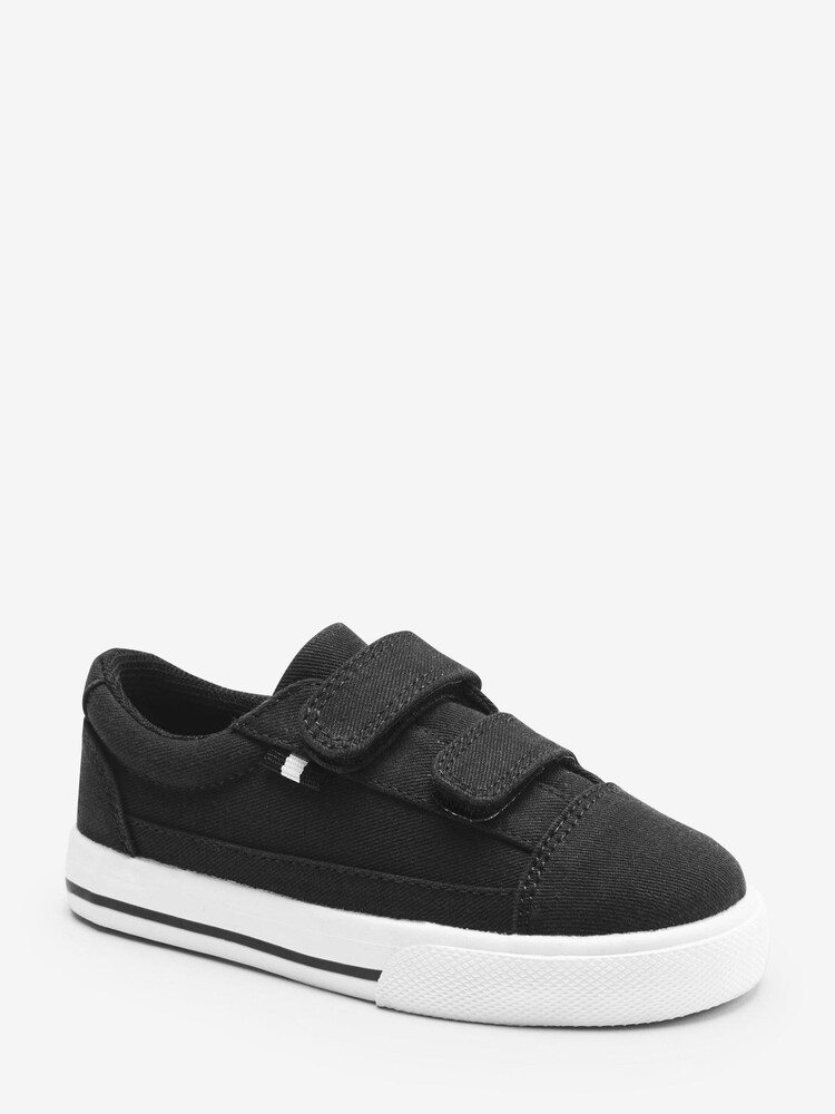 Black Wide Fit (G) Strap Touch Fastening Shoes - Image 2 of 4