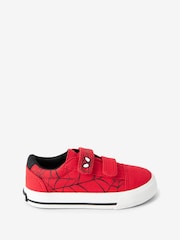 Red Spiderman Marvel Standard Fit (F) Strap Touch Fastening Shoes - Image 1 of 5