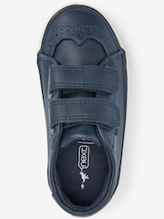 Navy Blue Brogue Strap Touch Fastening Shoes - Image 3 of 5