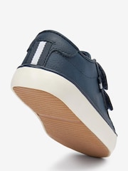 Navy Blue Brogue Strap Touch Fastening Shoes - Image 4 of 5