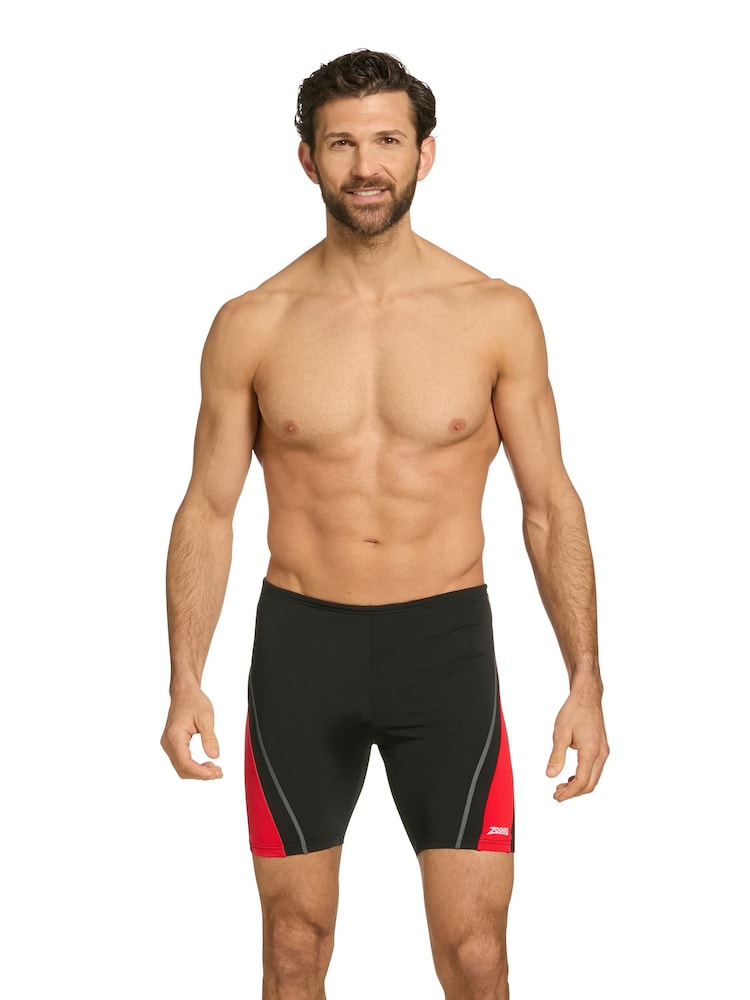 Zoggs Black Eaton 39cm Mid Jammer ECOLAST+ Swimsuit - Image 1 of 6