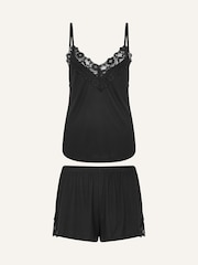 Accessorize Black Lace Trim Pyjama Set - Image 4 of 4