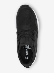 Black Mesh Elastic Lace Trainers - Image 2 of 4