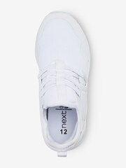 White Mesh Elastic Lace Trainers - Image 3 of 5