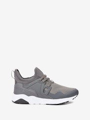 Grey Mesh Elastic Lace Trainers - Image 1 of 10