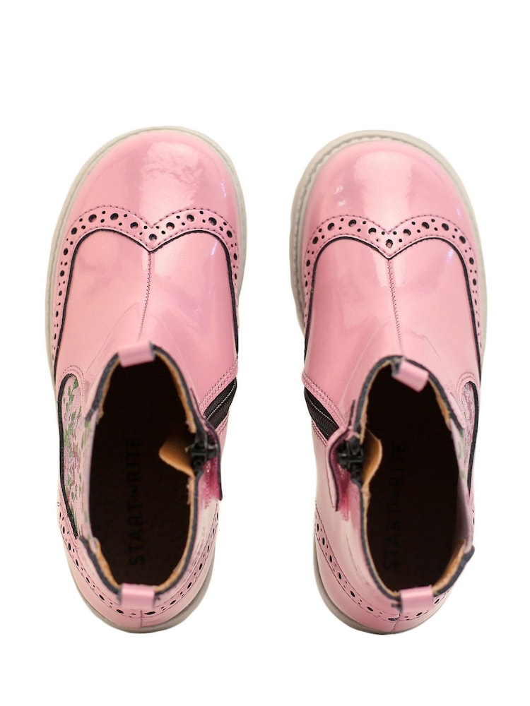 Start-Rite Chelsea Leather Zip Up Boots - Image 5 of 6