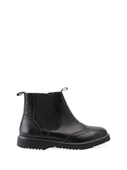 Start-Rite Revolution Black Leather Zip-Up Boots F Fit - Image 1 of 6