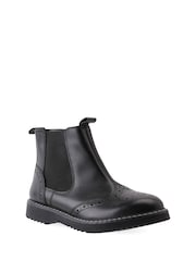 Start-Rite Revolution Black Leather Zip-Up Boots F Fit - Image 3 of 6