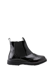 Start-Rite Revolution Black Leather Zip-Up Boots F Fit - Image 1 of 5