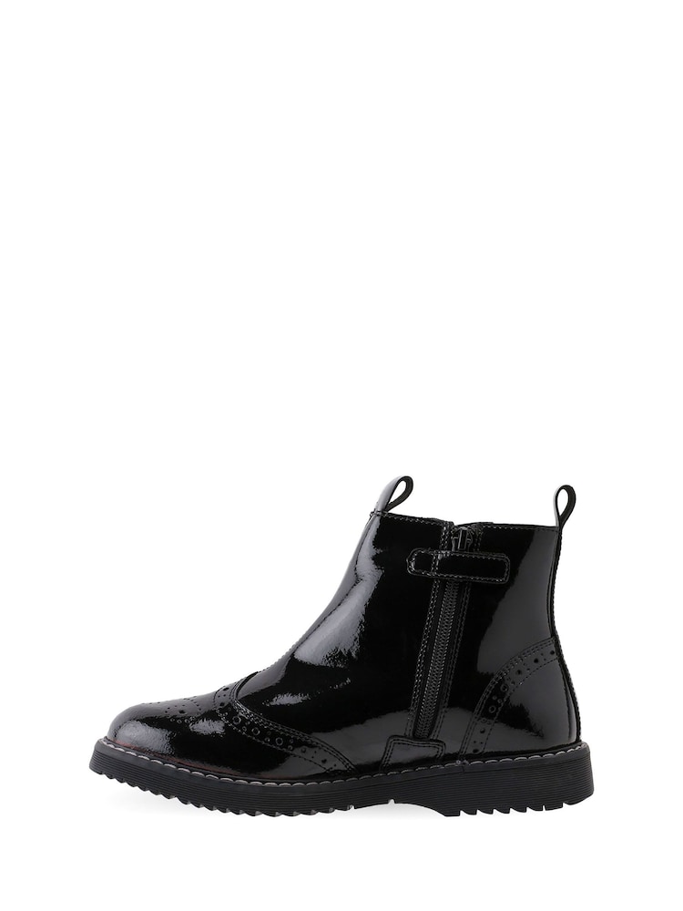 Schwarzes Lackleder - Start-rite Revolution Lederstiefel mit Reißverschluss, Schwarz, Passform F - Bild 2 von 5 Schwarzes Lackleder - Start-rite Revolution Lederstiefel mit Reißverschluss, Schwarz, Passform F - Bild 2 von 5