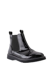 Start-Rite Revolution Black Leather Zip-Up Boots F Fit - Image 3 of 5