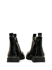 Start-Rite Revolution Black Leather Zip-Up Boots F Fit - Image 4 of 5