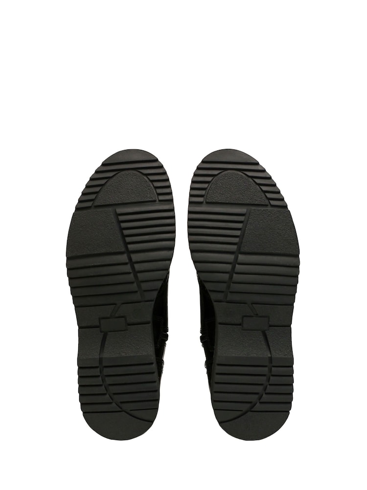Start-Rite Revolution Black Leather Zip-Up Boots F Fit - Image 5 of 5