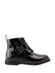Start-Rite Icon Black Patent Leather Zip-Up Boots F Fit - Image 1 of 6