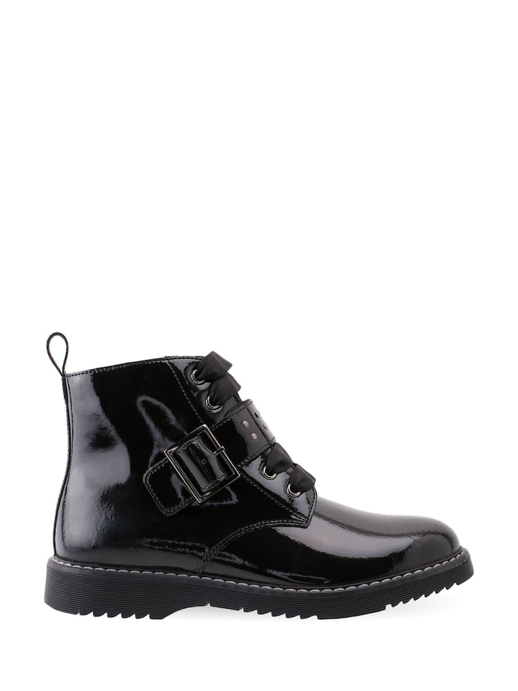 Start-Rite Icon Black Patent Leather Zip-Up Boots F Fit - Image 1 of 6