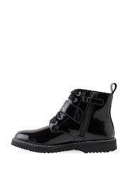 Start-Rite Icon Black Patent Leather Zip-Up Boots F Fit - Image 2 of 6