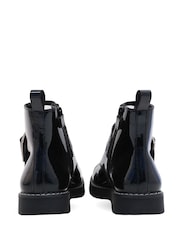 Start-Rite Icon Black Patent Leather Zip-Up Boots F Fit - Image 4 of 6