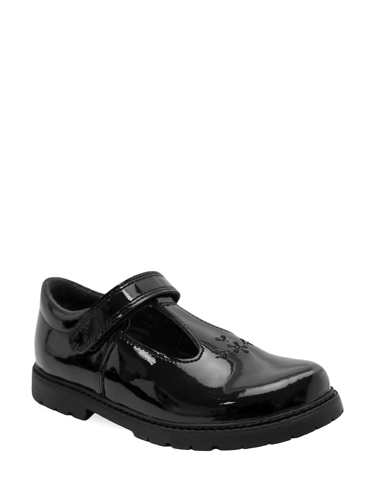 Start-Rite Liberty Black Patent Leather T-Bar Smart School Shoes - Image 4 of 7