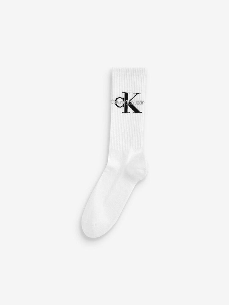 Calvin Klein White Ribbed Socks - Image 1 of 2