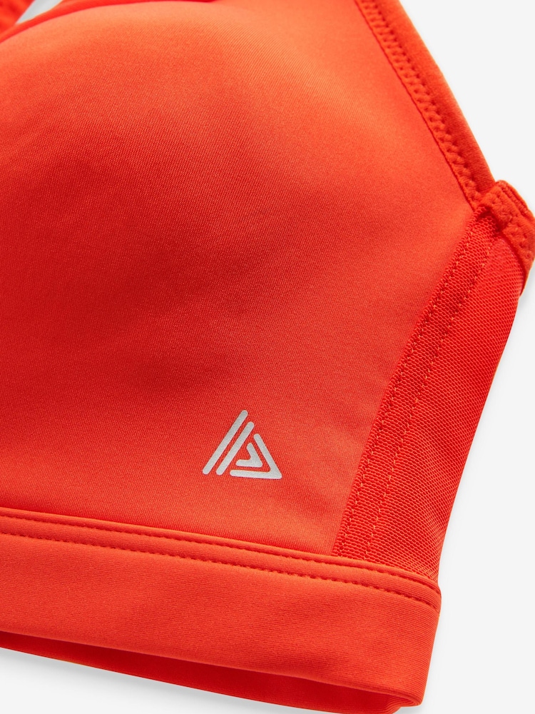 Orange Next Active Sports High Impact Zip Front Bra - Image 3 of 3