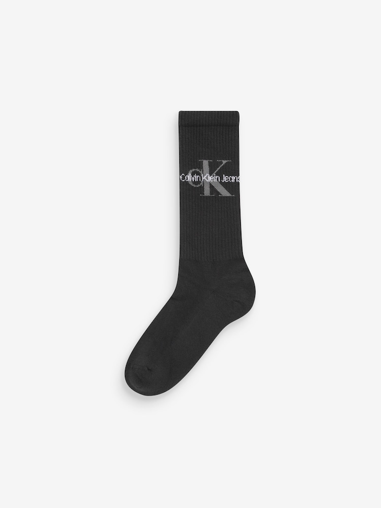 Calvin Klein Black Ribbed Socks - Image 1 of 1