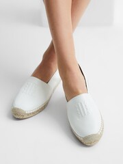 Reiss Off-White Bella Flat Slip-On Espadrilles - Image 2 of 6
