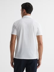 Reiss White Caspa Mercerised Jersey Cuban Collar Shirt - Image 5 of 7