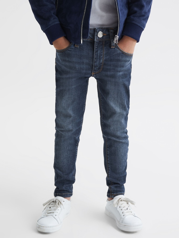 Reiss Washed Indigo James Junior Slim Jeans - Image 1 of 6