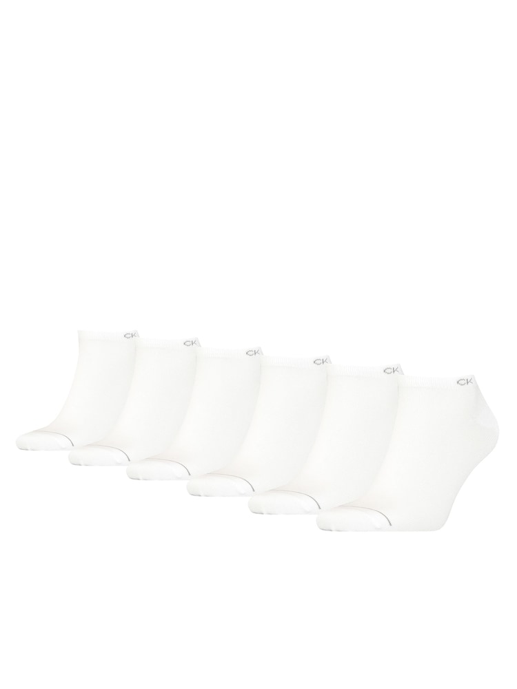 Calvin Klein White Ankle Socks 6 Pack - Image 1 of 1