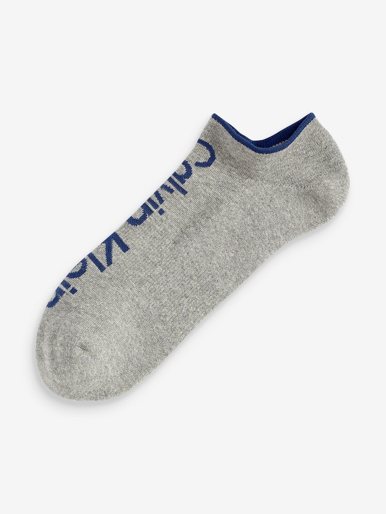 Calvin Klein Grey Ankle Socks 3 Pack - Image 2 of 4