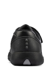 Clarks Black Multi Fit Dinosaur Sole Leather Kids Shoes - Image 5 of 7
