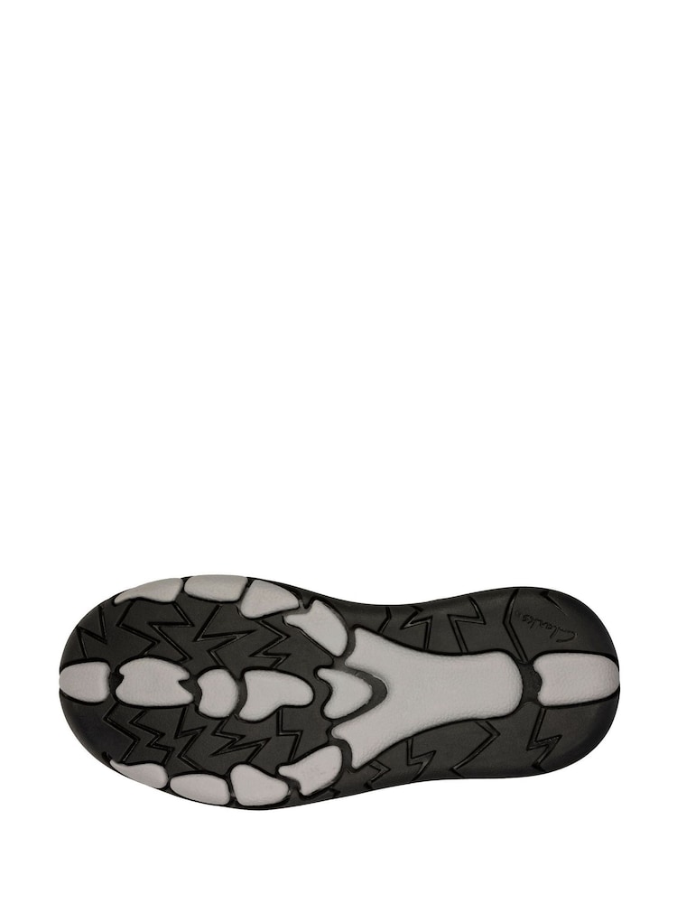 Clarks Black Multi Fit Dinosaur Sole Leather Kids Shoes - Image 7 of 7