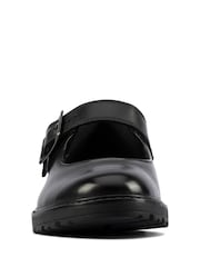 Clarks Black Multi Fit Leather Buckle Shoes - Image 4 of 7