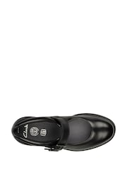 Clarks Black Multi Fit Leather Buckle Shoes - Image 6 of 7